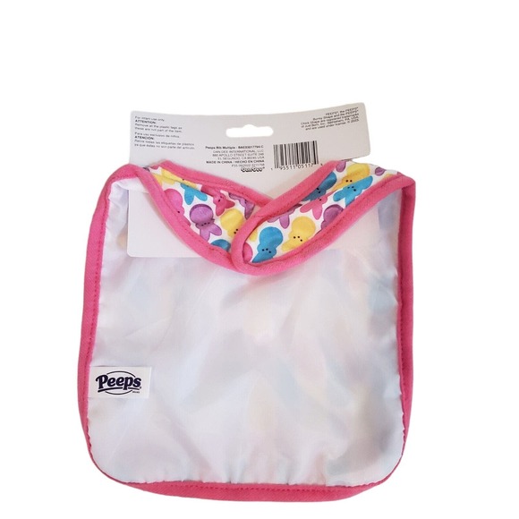 Peeps Pink Easter Baby Bib New w Tag - Picture 2 of 3